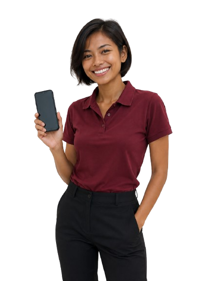 Person holding a phone with eSabit